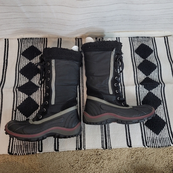 PAJAR WATERPROOF MID CALF BLACK SNOWBOOTS, SZ 9/9.5 - Picture 6 of 14